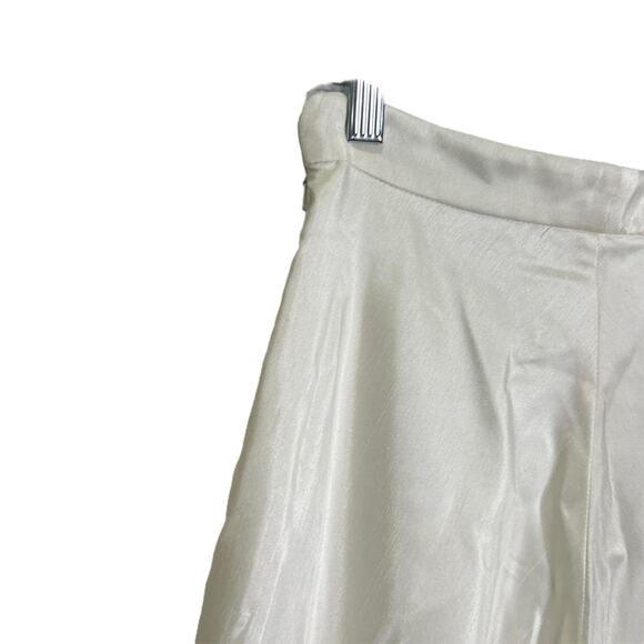 ASOS DESIGN Women's Soft Maxi Lehenga Skirt White Chiffon Linen Pleated 2 NWOT - Picture 4 of 10